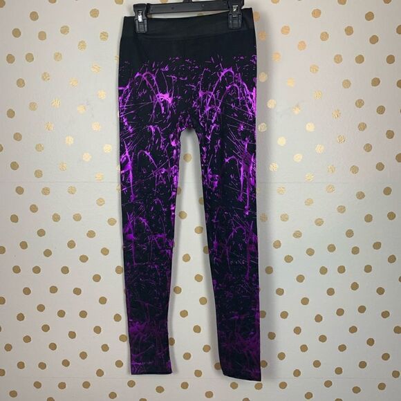 𝅺electric Yoga Paint Yourself Metallic Leggings - Picture 1 of 4